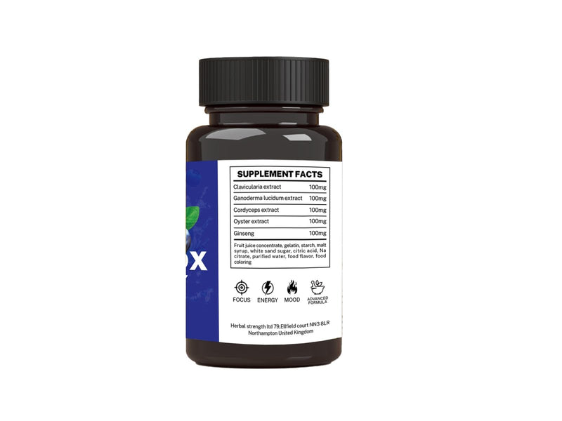 500mg | Stronger | Longer | Harder | Performance | Extra Strength Enhancing, Stamina Endurance Booster Supplement for Men | 10 Ginseng Blue Barry Flavour Gummy