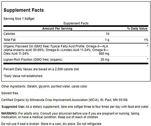 [Australia] - Swanson Flaxseed Oil High Lignan (Omegatru) 200 Sgels 1 