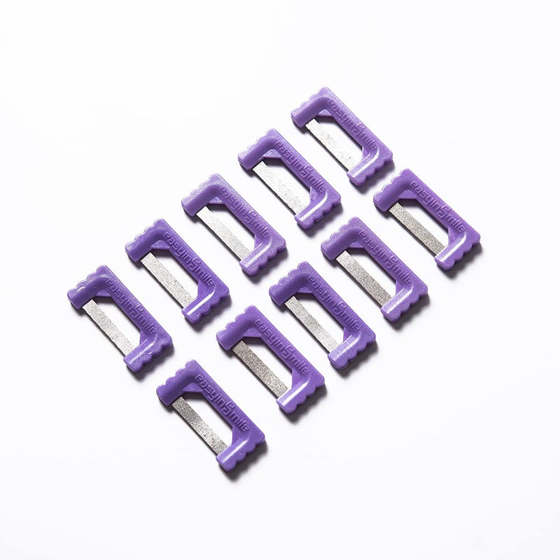 Orthodontic Interproximal Reduction Strips 10PCS Dental IPR/IR Striping System Teeth polishing Strip Single-Hand Use Tooth Enamel Repair Kit (Purple Color) Purple Color