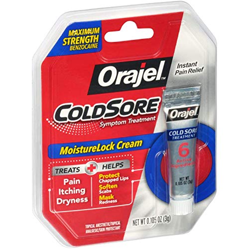 [Australia] - Orajel Moisturelock Cold Sore Symptom Treatment, Cream 0.105 oz (Packaging May Vary) 