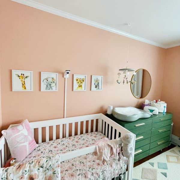 [Australia] - TotAha Premium Stretchy Crib Sheets (2-Pack)-Hypoallergenic, Silky Comfort, Buttery Soft, Calming Effect, All-Season Jersey-Knit Sheets, 9'' Extra Deep Pocket(Meredith Allover Floral & Pale Pink) Meredith Allover Floral & Pale Pink Flowers 