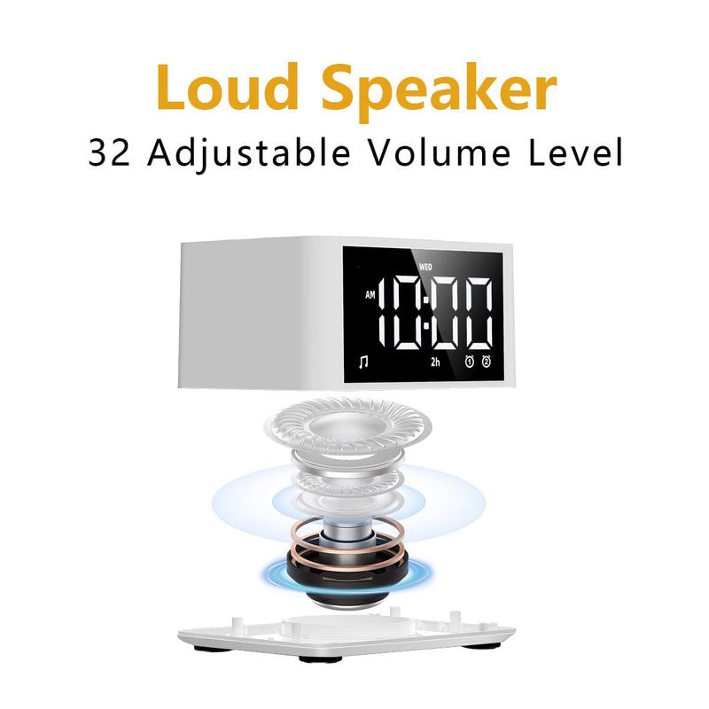 [Australia] - 【3 in 1】 Small Sound Machine Alarm Clock Night Light White Noise Machine 27 Sleeping Sounds for Adults Kids Precise 32 Level Volume Sleep Timer Memory Function Digital Clock with 30 Wake Up Sounds 