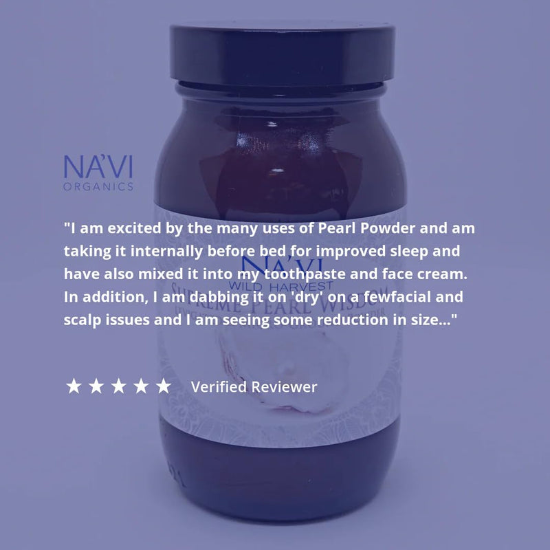 Na'vi Organics Supreme Levigated Pearl Nano Powder | 100% Pure Freshwater Pearl Powder for Face & Eyes | Supports Skin Brightening, Collagen, Radiance & Overall Wellness – 90g 90 g (Pack of 1)