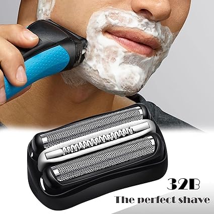 [Australia] - 2 Pack Replacement Black Series 3 32B Electric Shaver Heads Compatible with Braun S3 3040s 3000s 3050cc 3010s 3070cc 3080s 3090s 310s 3020s 330s 370cc-4 380s-4 