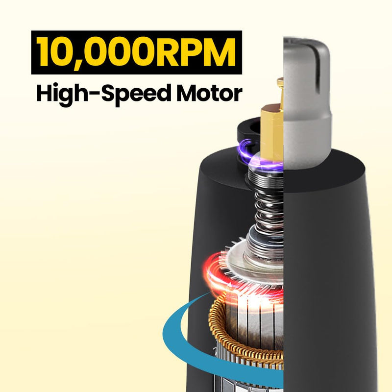 Gorilla Technique Nose Ear Hair Trimmer for Men, Rechargeable 4-in-1 Trimmer for Nose Ear Eyebrow Hair Removal, No Pull No Snag Grooming with High-Speed 10,000rpm Motor, 4 Heads 4 Head
