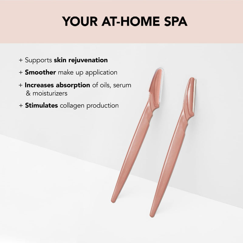 [Australia] - Kitsch Dermaplaning Tool - Face Razors for Women and Men, Eyebrow Trimmer & Face Shaver for Women, Facial Hair Removal for Women and Men, Dermaplane Razor for Women Face, 12 pc (Terracotta) Terracotta 