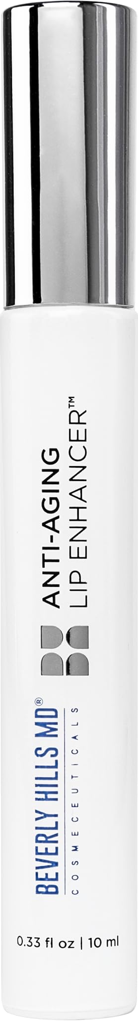 Anti Aging Lip Enhancer- Plumping Formula for Fuller, Hydrated Lips - Visibly Volumize, Smooth Lips w/Collagen Supporting Agents- Hyaluronic Acid, Ceramides, Peptides- No Sting/Burn