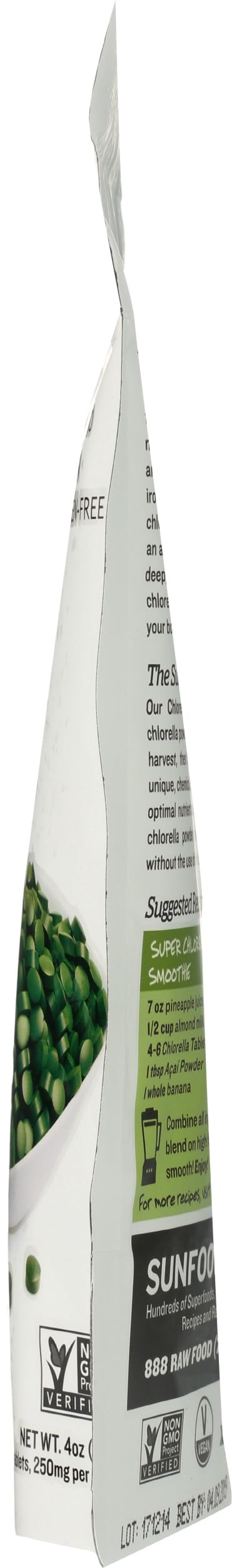 [Australia] - Sunfood Superfoods Chlorella Tablets - Chlorella Powder Tablets, Chlorophyll, Chlorella Supplement, Chlorophyll Pills, Broken Cell Wall Algae Capsules, Non GMO, Vegan - 4 oz Bag 450 Count (Pack of 1) 