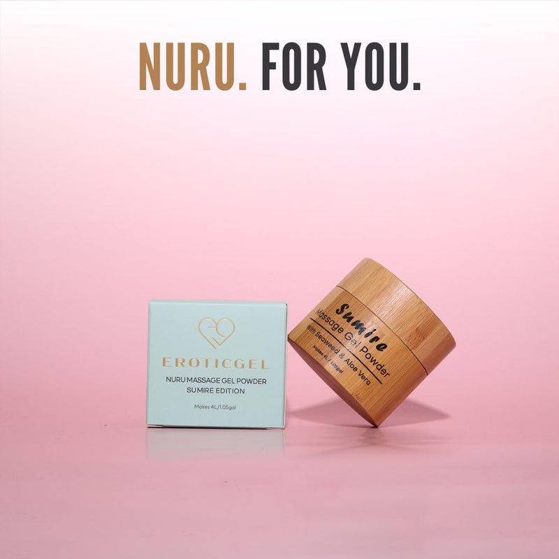Japanese Nuru Massage Gel Powder Sumire 40g, Aloe, Gift Jar, Makes 1.05 Gal | Nori seaweed & aloe vera, made in Japan. Vegan, fragrance free, water based, non-sticky. Makes up to 1.05 gallons