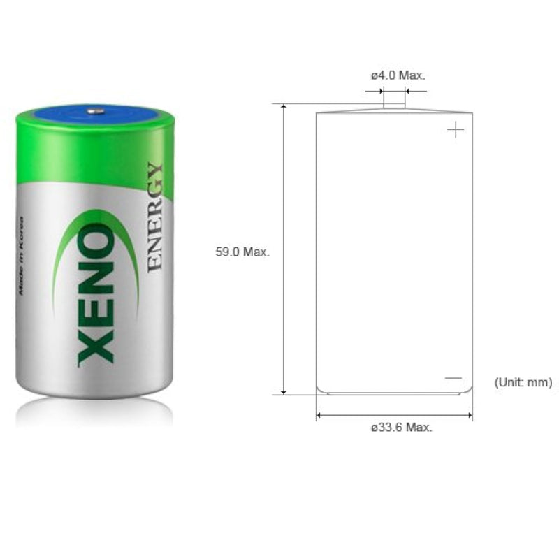 [Australia] - Xeno XL-205F D STD 3.6V Lithium Thionyl Chloride Battery 