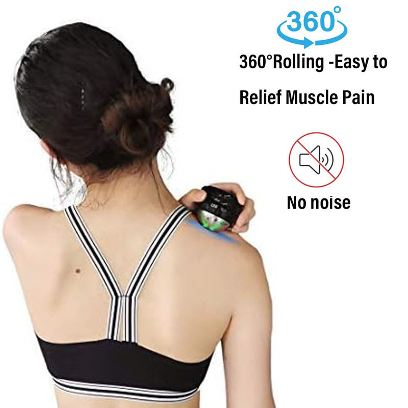 [Australia] - Cold Massage Roller Ball - Stocking Stuffers Gifts for Men Women Teens Boys，Stays Cold for 6 Hours,Sports Fitness Relaxations Gift,Rapidly Relieve Muscle Pain and Tension Black 1 Count (Pack of 1) 