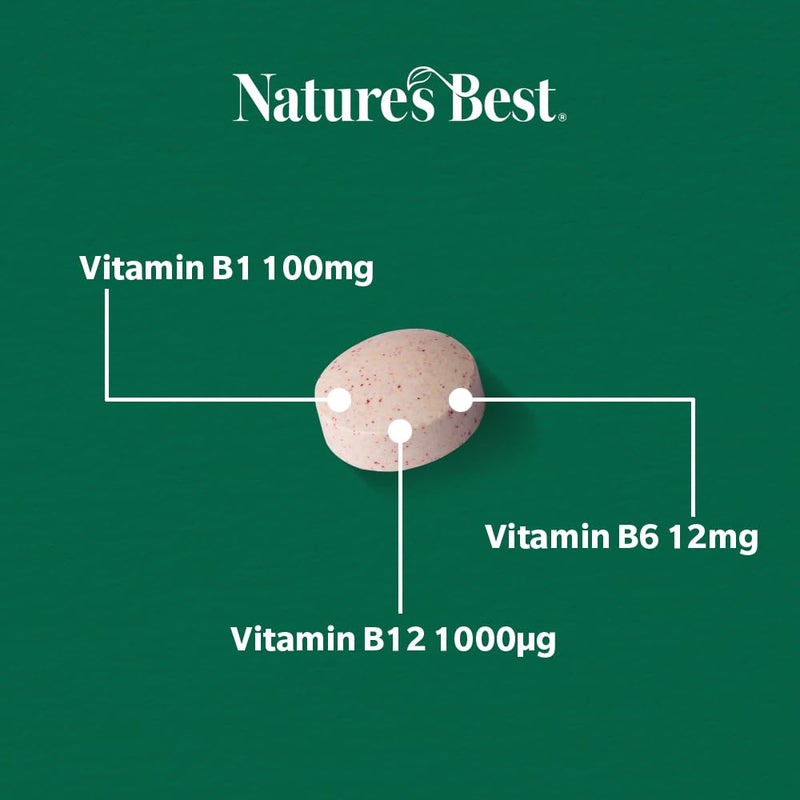 Nature's Best Neuro-B, Vitamin B Complex 1-a-Day - UK Made - 90 Tablets (3 Months' Supply)