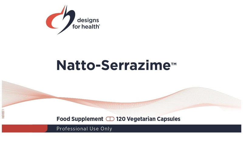 Designs for Health Natto-Serrazime - Nattokinase with Serrapeptidase - Natto-Serrazime & Proteolytic Enzymes - Enzyme Blend, Vegetarian Friendly, Non-GMO, Dairy Free - 120 Capsules
