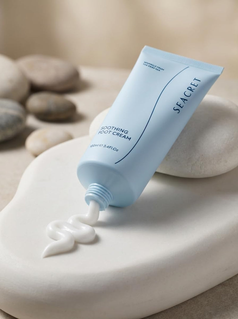 SEACRET Dead Sea Foot Cream - Deep Moisture Heel Repair with Tea Tree Oil, Shea & Cocoa Butter, Rapid Absorption Formula for Dry, Cracked Skin, Hypoallergenic, Paraben-Free & Vegan, 3.4 Fl Oz / 100 ml 3.4 Fl Oz (Pack of 1)