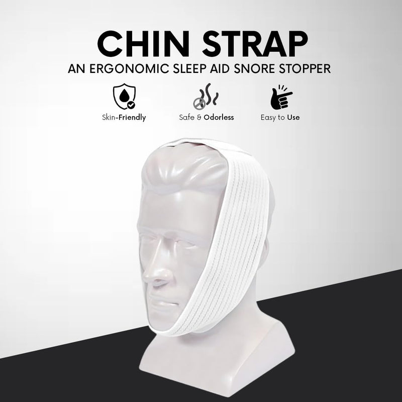 [Australia] - Super Deluxe White Chin Strap for Cpap Users - Anti Dry Mouth- Anti Snore Chin Strap Great Sleeping Solution for Men and Women to Keep Mouth Closed While Sleeping (1 pk) 1 pk 