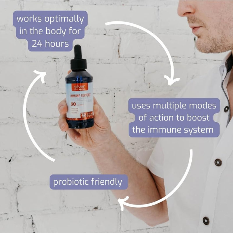 [Australia] - Silver Biotics Liquid 30 PPM Patented Multivalent SilverSol Technolology | Bio-Hacking Immune Building Natural Support |4 oz. Dropper 4 Fl Oz (Pack of 1) 