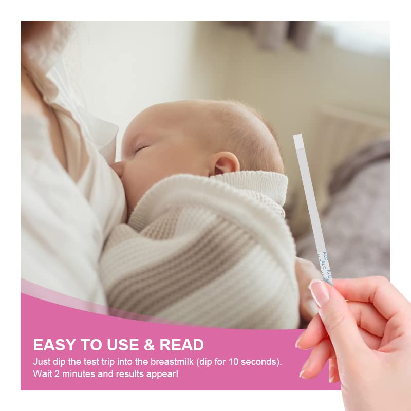 [Australia] - Alcohol Test Strips for Breastmilk,Detects Alcohol in 2 Mintues, High Sensitivity to 0.02%（20mg/dL), Simple Breastmilk Dip Test, Fast and Easy to Use for Breastfeeding Moms-40 Test Strips 