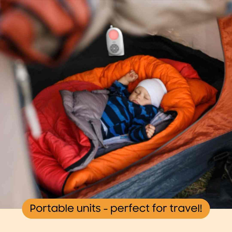 [Australia] - Chillax Baby 360 Digital Audio Monitor | 4-in-1 Baby Monitor with Night Light, Soothing Sound Machine, Room Temperature Sensor & Long-Range DECT 6.0 Audio | Portable & Rechargeable with Two-Way Talk 