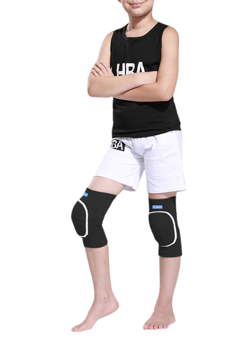 ANKOMINA Unisex Adult 2 Pairs Knee Pad and Elbow Support Set,Anti-Slip Breathable Flexible Elastic Knee Brace Knee Elbow Support Protector for Volleyball Football Dance Yoga Skating Baskeball Sport Black L(Adult