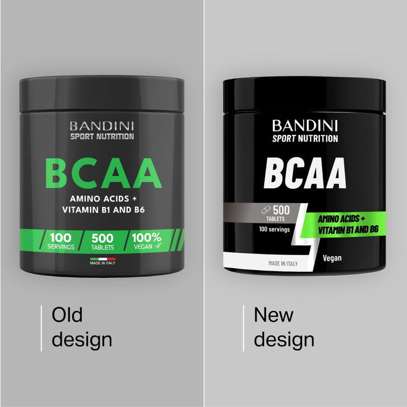 Bandini® BCAA 500 Vegan Tablets | 3000mg per Serving | BCAAs (not Capsules or Powder) Pre Workout Branched Chain Amino Acids + Vitamin B6, B1, L-Leucine, L-Isoleucine, L-Valine | BCAA Energy
