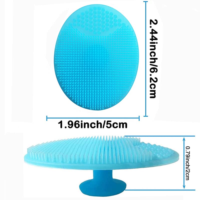 [Australia] - Baby Bath Brush, Baby Cradle Cap Brush, Silicone Massage Brush, Baby Comb, Children's CombÔºà3pcsÔºâ (Blue) Blue 