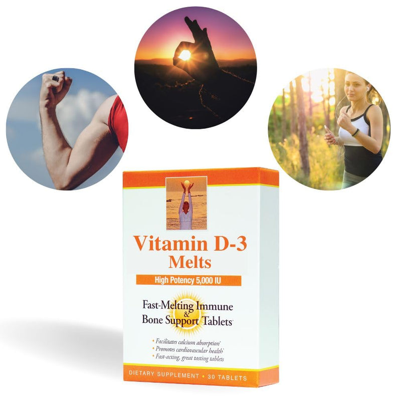 Dr. Newton's Naturals Vitamin D3 Fast-Melting Tablets - 5000 IU (125 mcg) Helps Maintain Healthy Bones and Immune Support - 30 Tablets - Ultimate Absorption – High Potency-Manufactured in USA