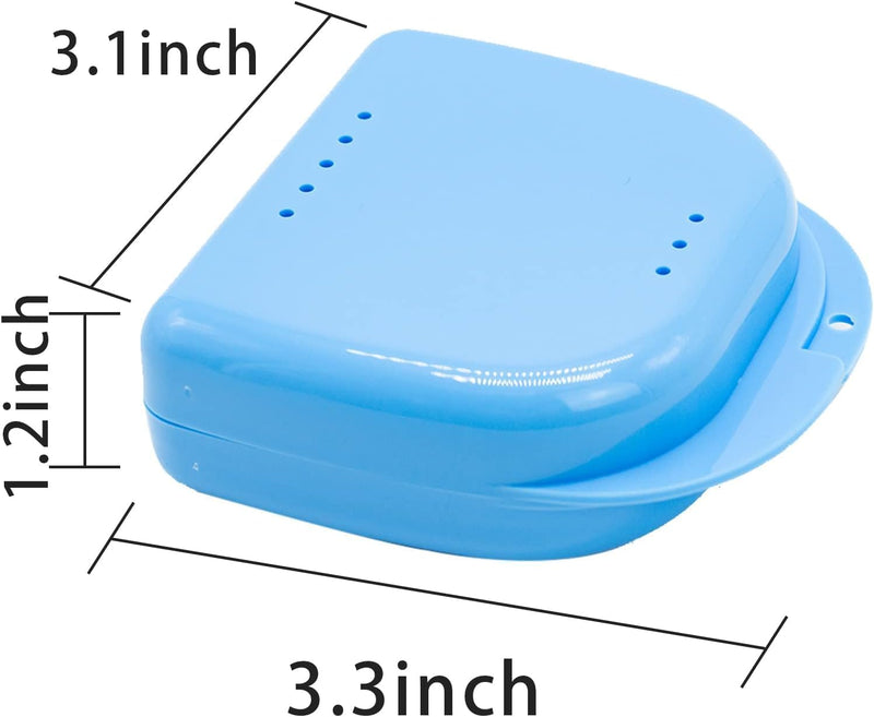 [Australia] - Braces box 2 pieces braces box denture box dentures dental box, orthodontic dental retainer box denture storage container denture cup dental care 