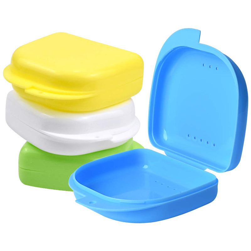 [Australia] - NATUCE Braces Box Pack of 5 Braces Box Prosthesis Box Dentures Dental Box, Orthodontic Dental Retainer Box Prosthesis Storage Container Denture Cup Dental Care 