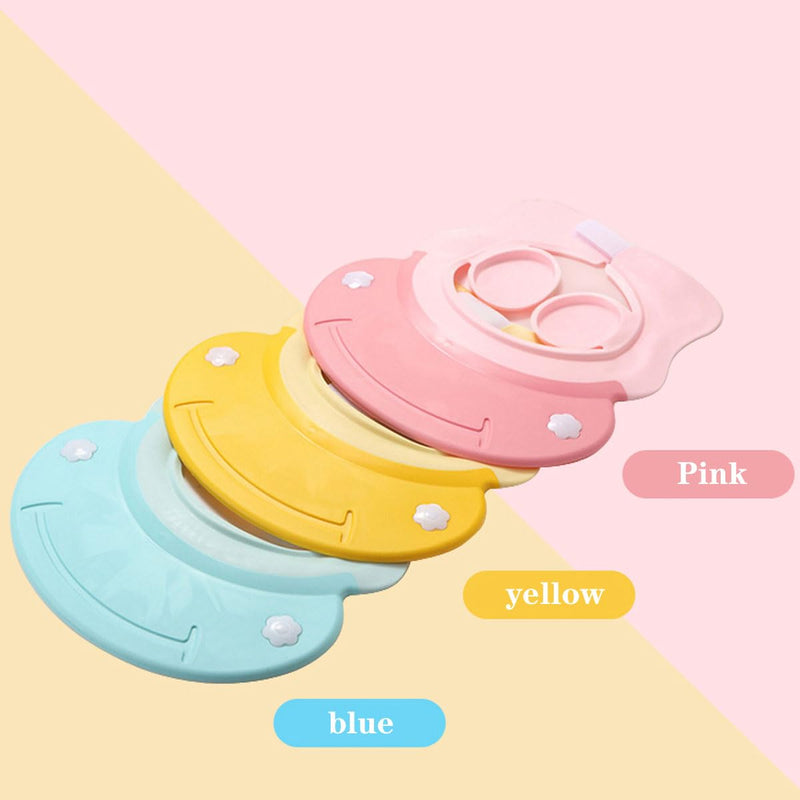[Australia] - Shower Cap for Kids, Baby Shower Cap bath wash Shampoo rinser shield Hat Adjustable head hair Visor Protection Toddler and Children,Prevent water from entering eyes and ears(Pink) Pink 