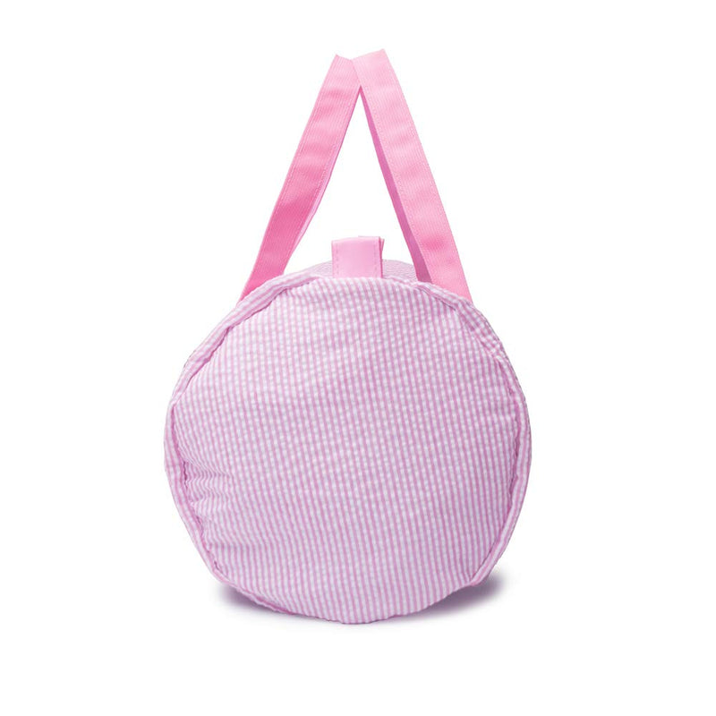 Seersucker Kids Duffle Bag, Overnight Weekender Bag for Toddler Boys Girls Pink