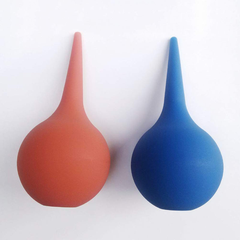 [Australia] - Healifty Ear Rubber Suction Ear Washing Syringe, Squeeze Bulb Ear Syringe Cleaning Toner Suction Bulb 75ml 1PCS (Blue) Ear Flush 