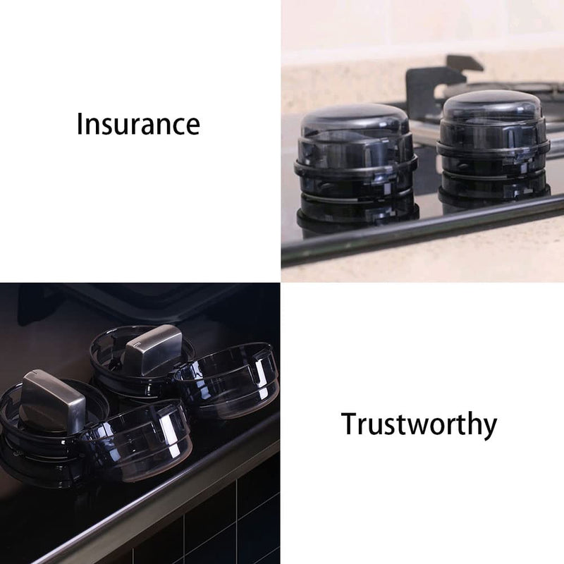 [Australia] - 4 Pcs Stove Knob Covers Oven Knob Covers Child Locks Protective Cove Fire Guard Cooker Switch Baby Safety for Child Kitchen Safety 