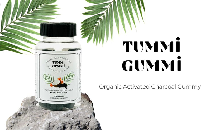 [Australia] - Activated Organic Charcoal Gummies, Charcoal Gummy for Kids and Adults, Digestive Health, Gas and Bloat Relief, Detox, Natural Berry Flavor, 60 Count 