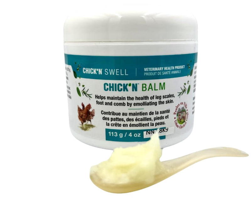 Premium Poultry Balm for Optimal Care and Healing-Chick'n Balm from Chick'n Swell - Legs- Wounds and Combs - with Healing Essential Oils and Sulfur, 4 Oz (113g). - PawsPlanet Australia