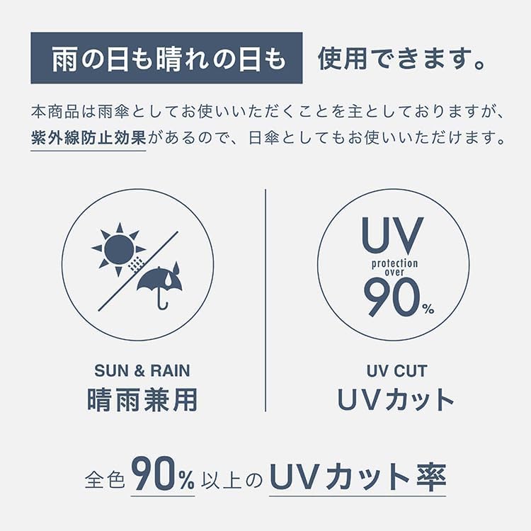 Classic AIR-LIGHT Slim Folding Umbrella (Mini) Beige – Ultra-Lightweight & Compact, UV Protection, Rain & Sun Use (CS009-001-002)