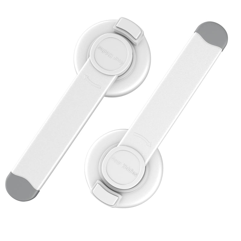 [Australia] - 4our Kiddies Baby Toilet Lock (2 Pack) for Child Safety, Baby Proof Toilet Seat Lock with 2 Extra Pallet Fit for Most Standard Toilet, Easy Intallation Toilet Lid Lock with 2 Extra 3M Adhesive 2 Pack 