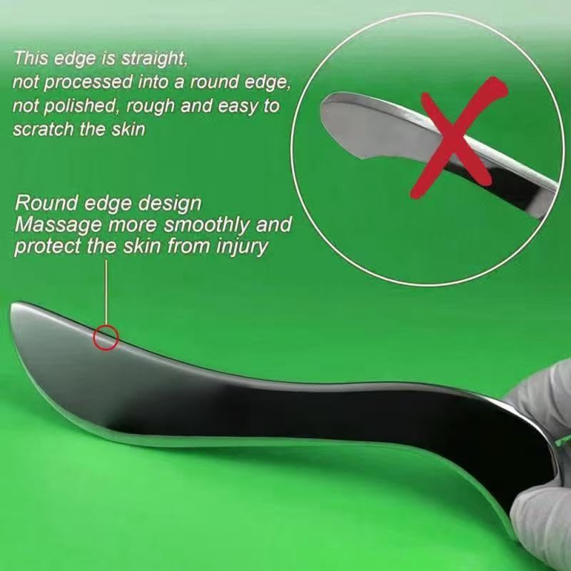 [Australia] - 4 in 1 Stainless Steel Gua Sha Muscle Scraper Tool, Professional IASTM Physical Therapy Tool Set for Massage and Scraping （4pcs Carry Bag） GYX COELE-10 