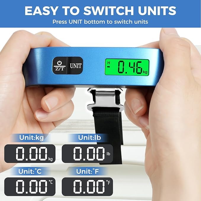 BAGAIL 8 Set Packing Cubes and Digital Luggage Scale