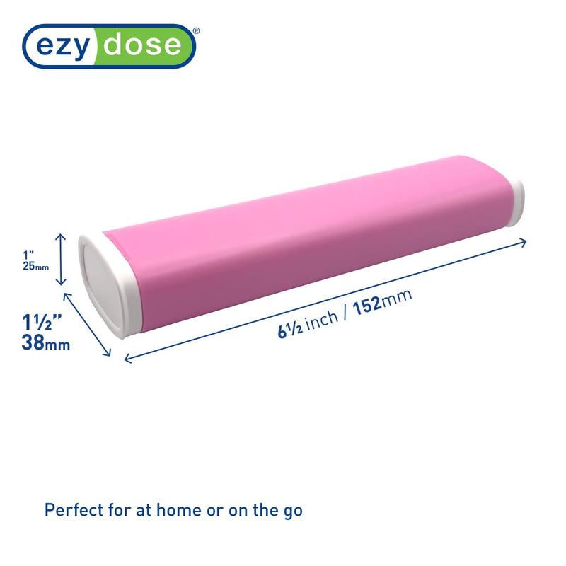 Ezy Dose Weekly (7-Day) Pill Organizer, Sliding Medicine Planner, Pink | Daily Medication Storage Case with BPA-Free Plastic with Plastic Exterior, For Tablets, Vitamins & Supplements, 6.5-Inch 6.5 Inch