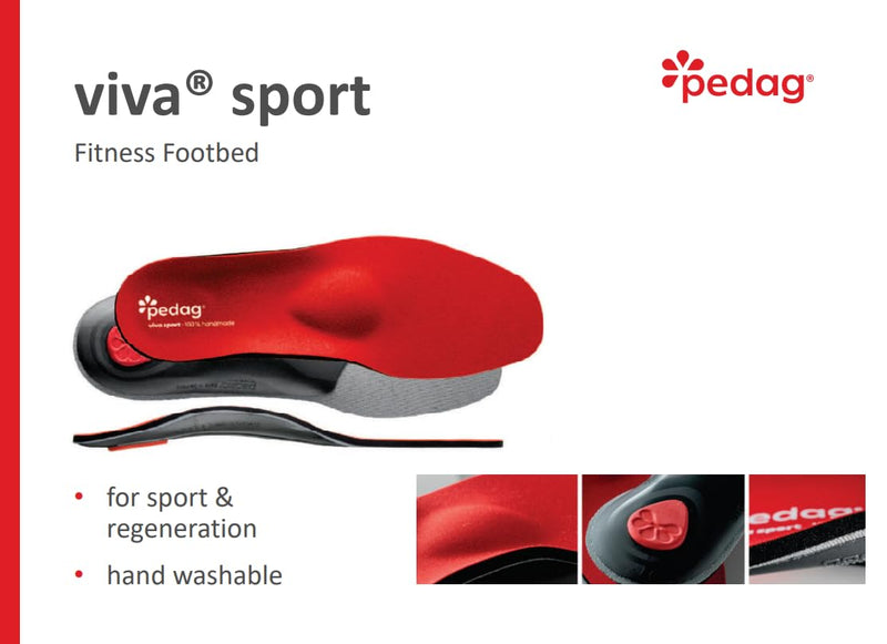 [Australia] - pedag Viva Sport insoles - sporty shoe insoles made of high-quality cushioning material | relieves pressure points on the sole of the foot | against joint and foot pain as well as back problems 39 EU Red Red 