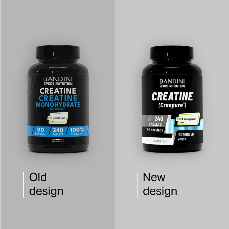 Bandini® Creatine CREAPURE® Monohydrate 240 Tablets - Supplement for Training, Sport, Gym and Pre Workout - 100% Vegan - Based on Creatin Monohydrate for ATP and Recovery