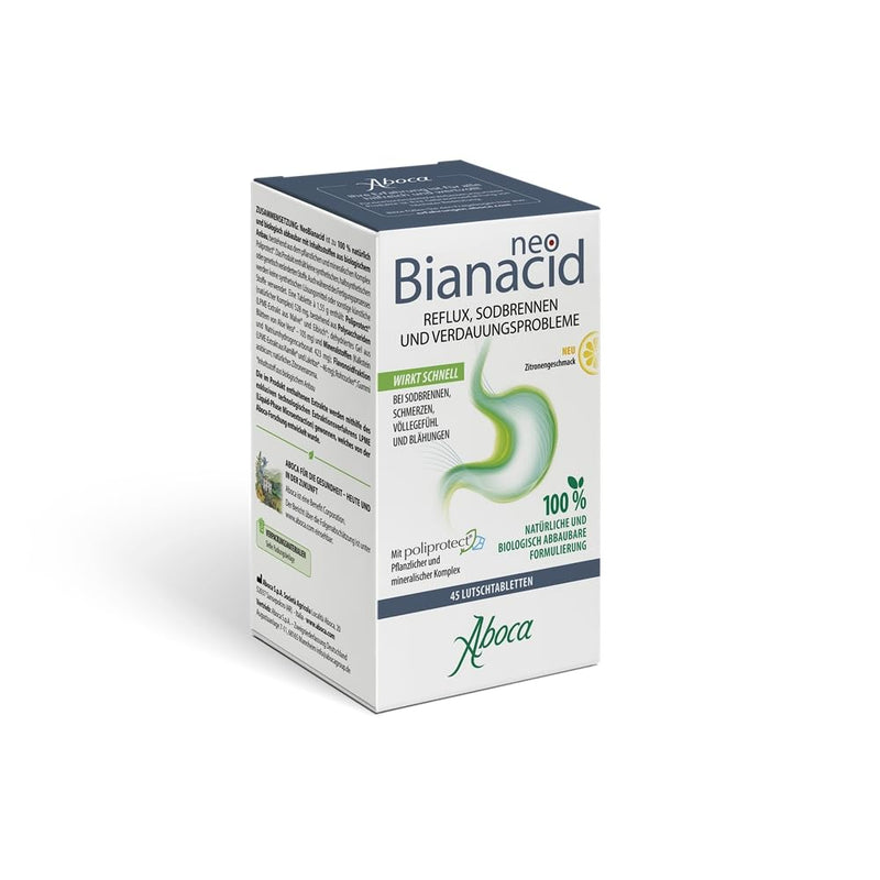 [Australia] - NeoBianacid quick help for heartburn, reflux, digestive problems and acid-related stomach problems, lozenges with lemon flavor 45 pieces. 100% natural formulation 45 