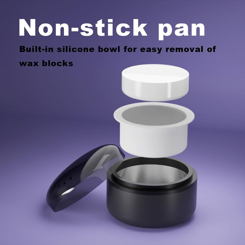 [Australia] - Nose Wax Kits, Nose Wax Set for Men, 50g Nose Hair Remover Wax, Mini Portable Wax Heater with Nose Hair Wax, USB Operated (Black) Black 1 Piece (Pack of 1) 