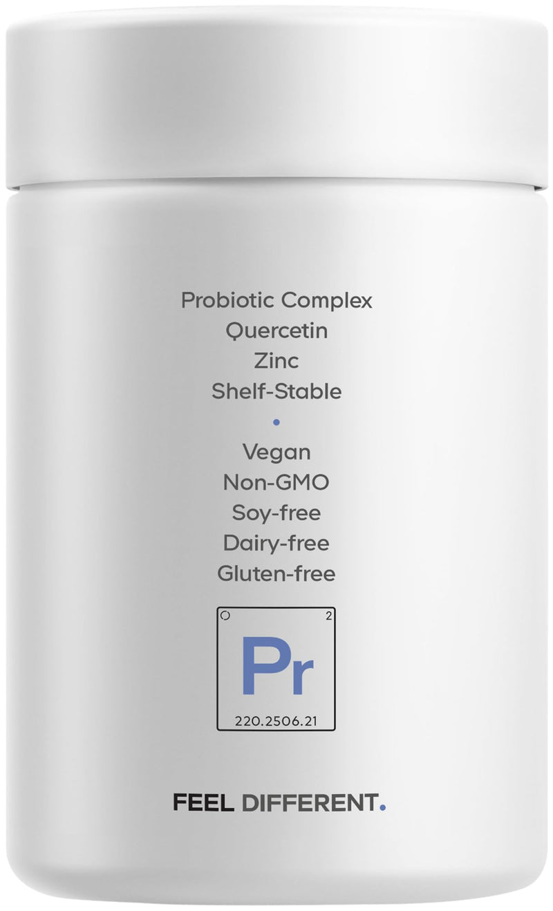 Codeage Probiotic+ 50 Billion CFU Supplement - 12-Strain Probiotic Blend, Prebiotic Fiber, Vitamin D3, Zinc Bisglycinate, Quercetin - for Men & Women - Non-GMO- 30 Capsules