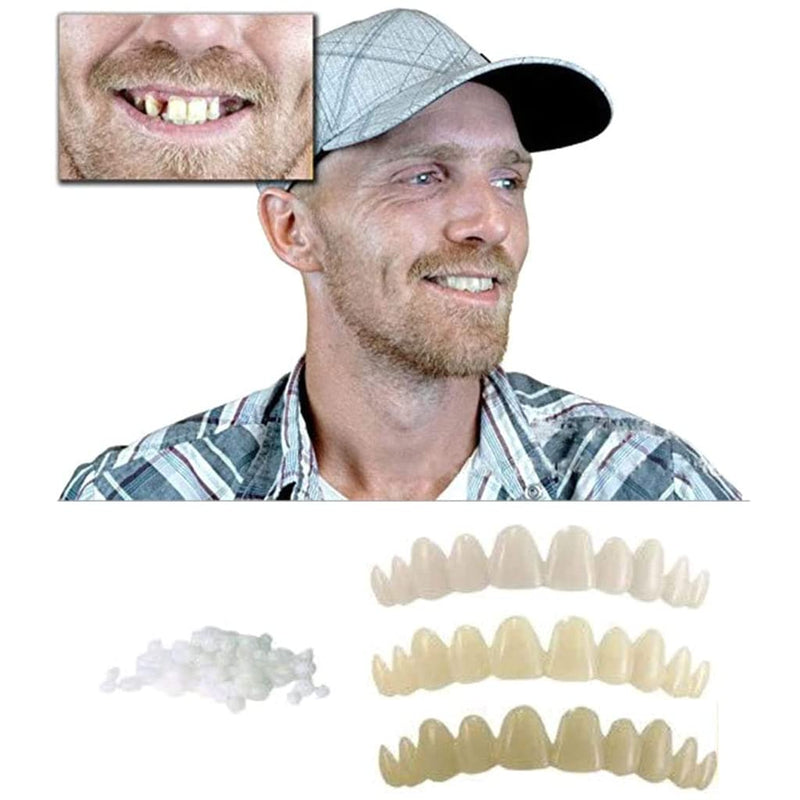[Australia] - 3pcs Temporary Tooth Replacement Kit Replace A Missing Tooth in Minutes Repair Tooth for Women Men Adults Temporary Tooth Replacement Kit 