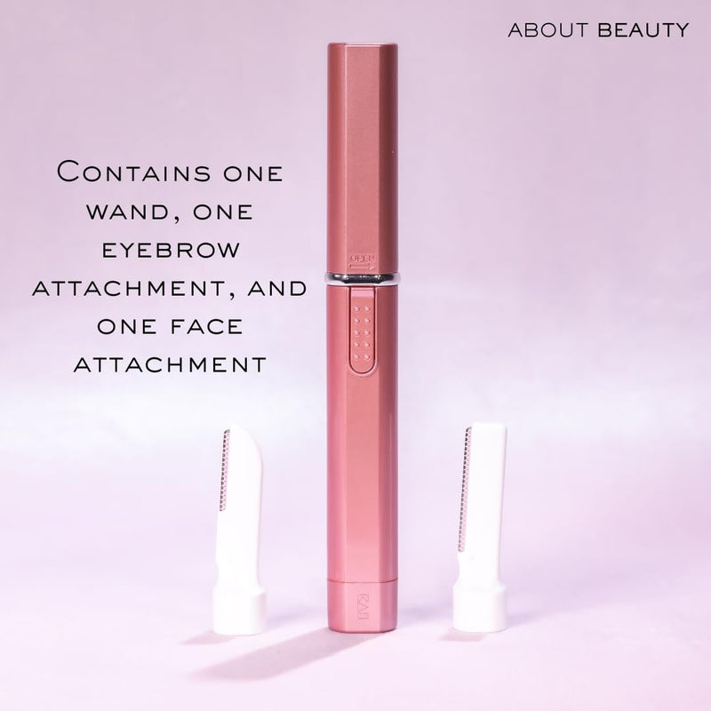 About Face Sonic Beauty Wand - Electric Facial Hair Remover and Bonus Eyebrow Shaper, Ideal for Shaving, Exfoliating and Brow Shaping, Epilator for Men & Women 4 Count (Pack of 1) Beauty Wand Refills