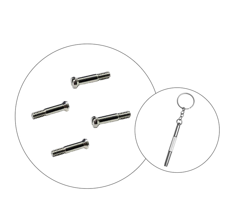 [Australia] - Replacement Screws for Ray Ban Sunglasses Wayfarer RB2140 RB4340 Sunglasses Repair Screw Kit (Set of 4),Screwdriver silver 
