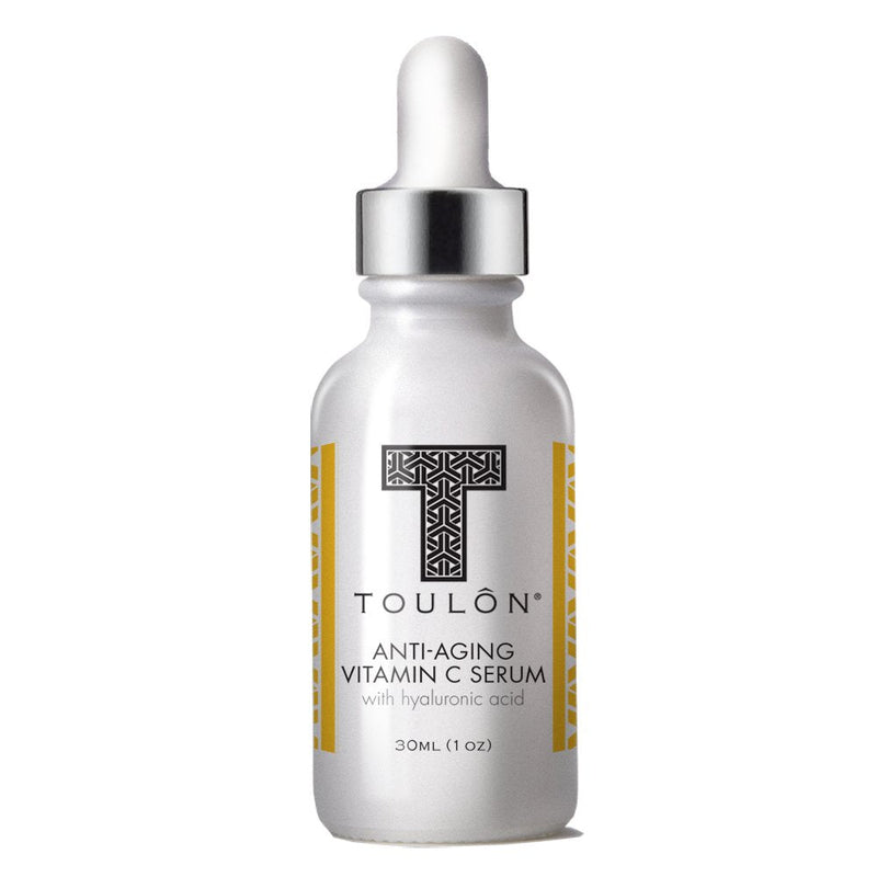 Toulon Vitamin C Serum with Hyaluronic Acid, 1 oz | Tightens Skin by Building Collagen & Improving Skin's Elasticity for Healthier Glowing Youthful Looking Skin for Women & Men