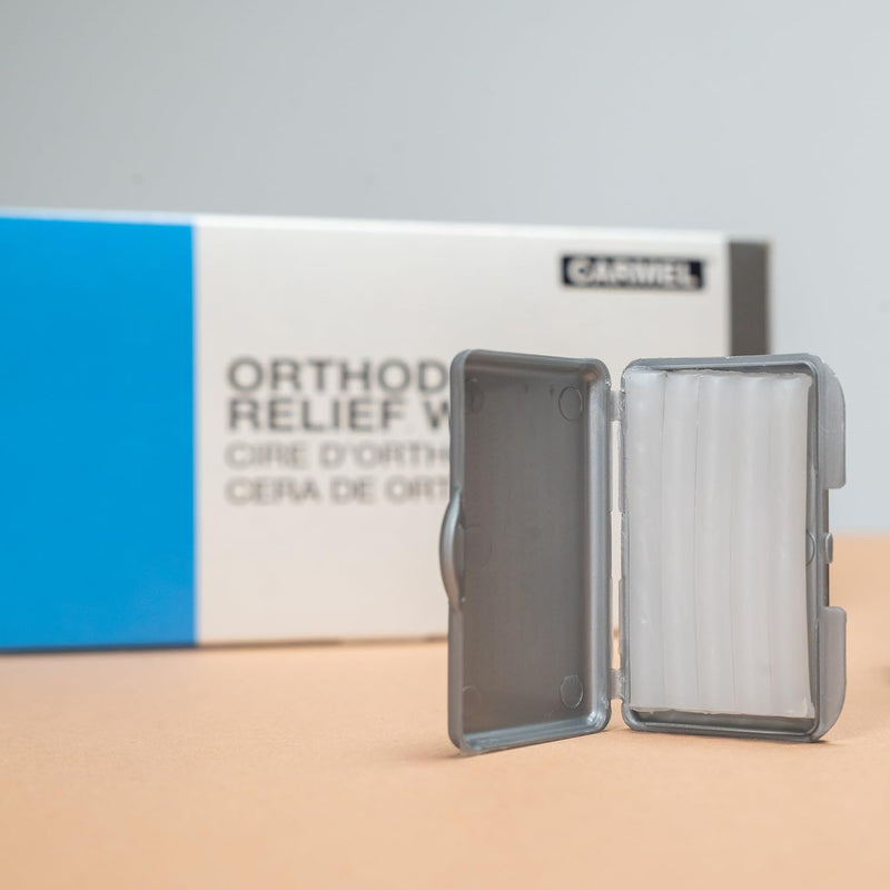 [Australia] - Carmel Orthodontic Wax in a Coconut Scented Box, Pack of 12, Relief for Braces, Dental Appliances, Damaged Teeth 