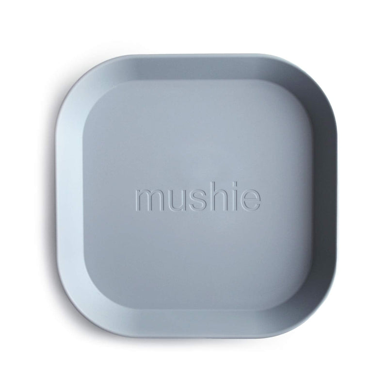 [Australia] - mushie Square Dinnerware Plates for Kids | Made in Denmark, Set of 2 (Cloud) (Cloud) Square Plate 